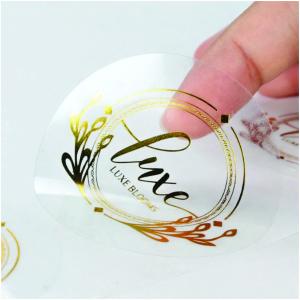 ADESIVO 5X5CM HOT STAMPING Adesivo couchê 5x5cm redondo ou quadrado  Foil dourado  