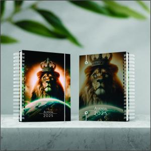 AGENDA EDIFICANTE Capa dura com Wire-o 2x1 15x20cm 4X0 Laminação brilho ou fosca da capa Corte reto 