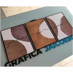 QUADRO MDF 3MM KIT COM 3 PEÇAS 30X40CM      